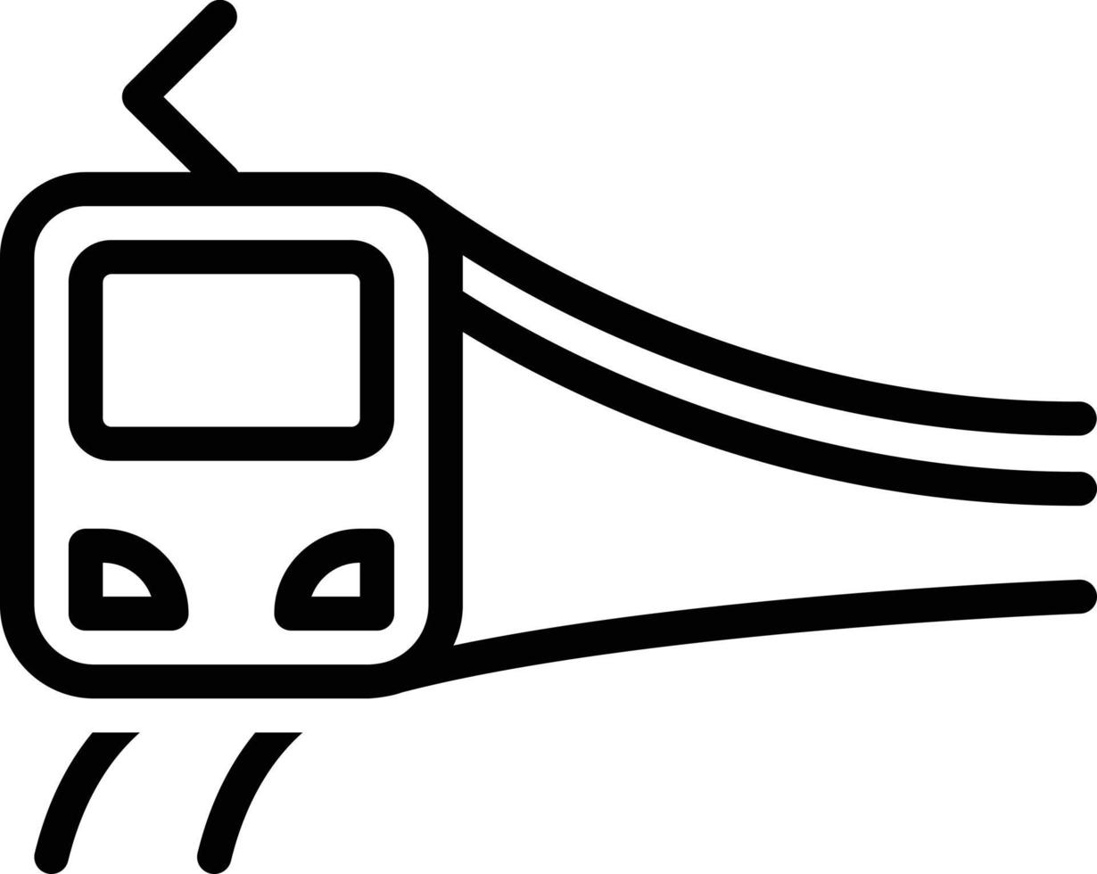 icône de ligne pour la rame de métro vecteur