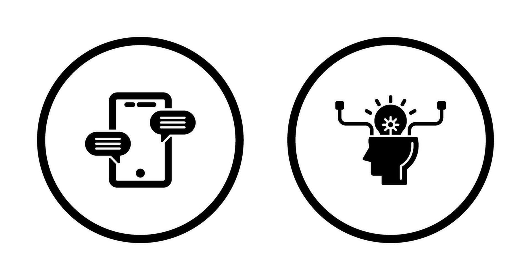 conversation et des idées icône vecteur
