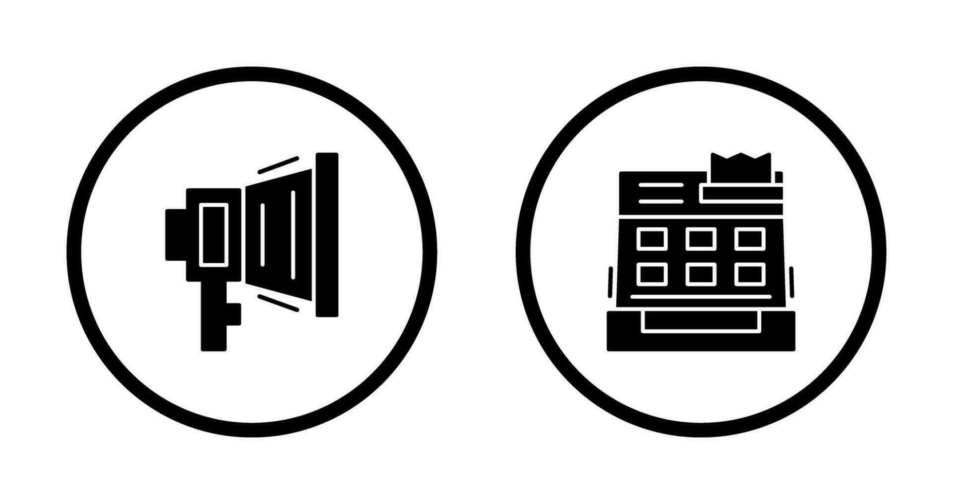 mégaphone et la caissière icône vecteur
