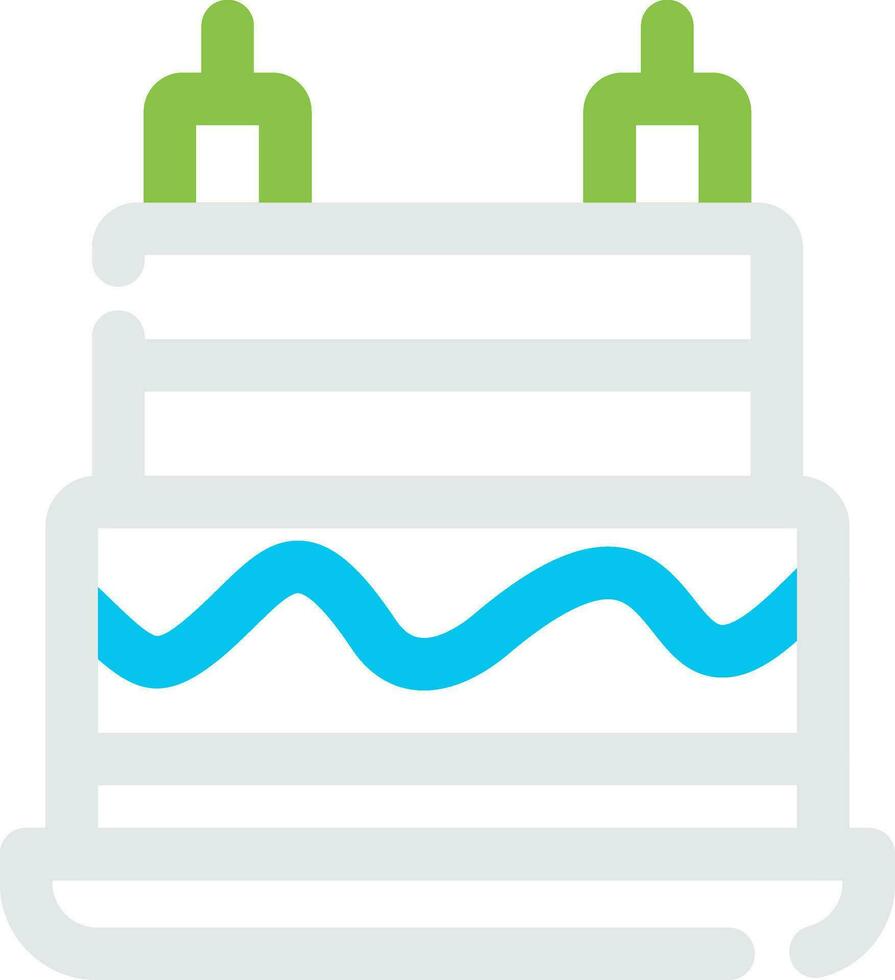conception d'icône créative de gâteau d'anniversaire vecteur