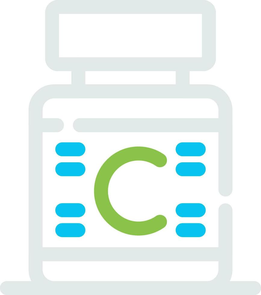 conception d'icônes créatives de vitamines vecteur