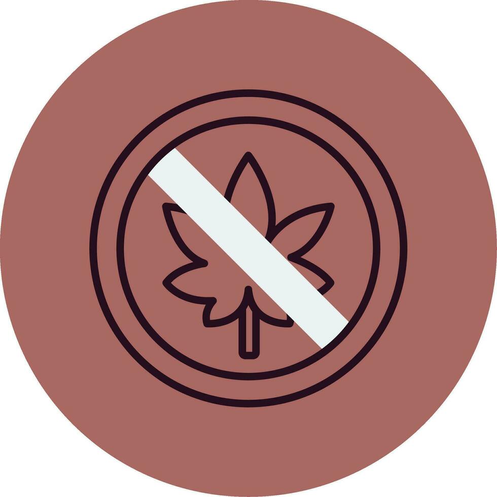 non cannabis vecteur icône