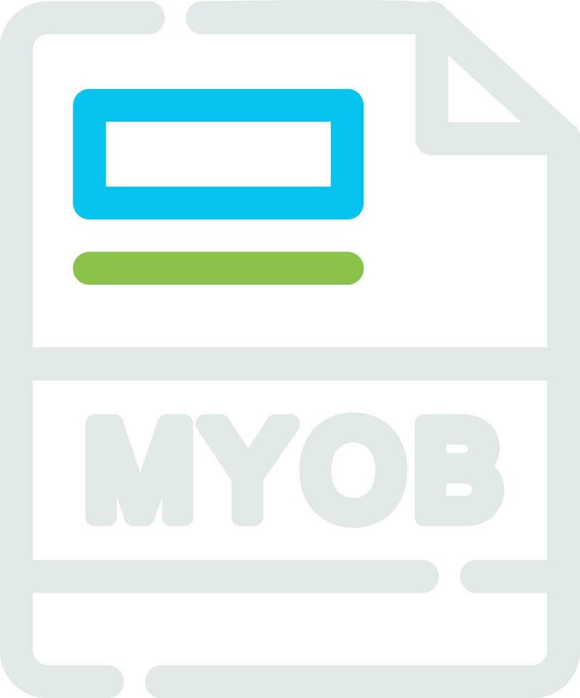 myob Créatif icône conception vecteur