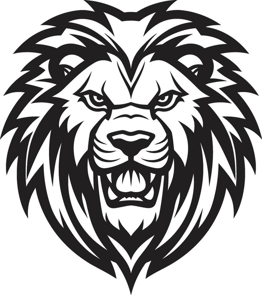 vecteur fierté noir Lion logo sans peur Roi noir Lion emblème