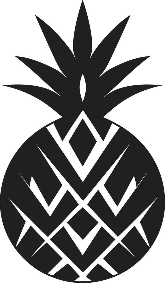 minimaliste ananas art élégant noir ananas vecteur