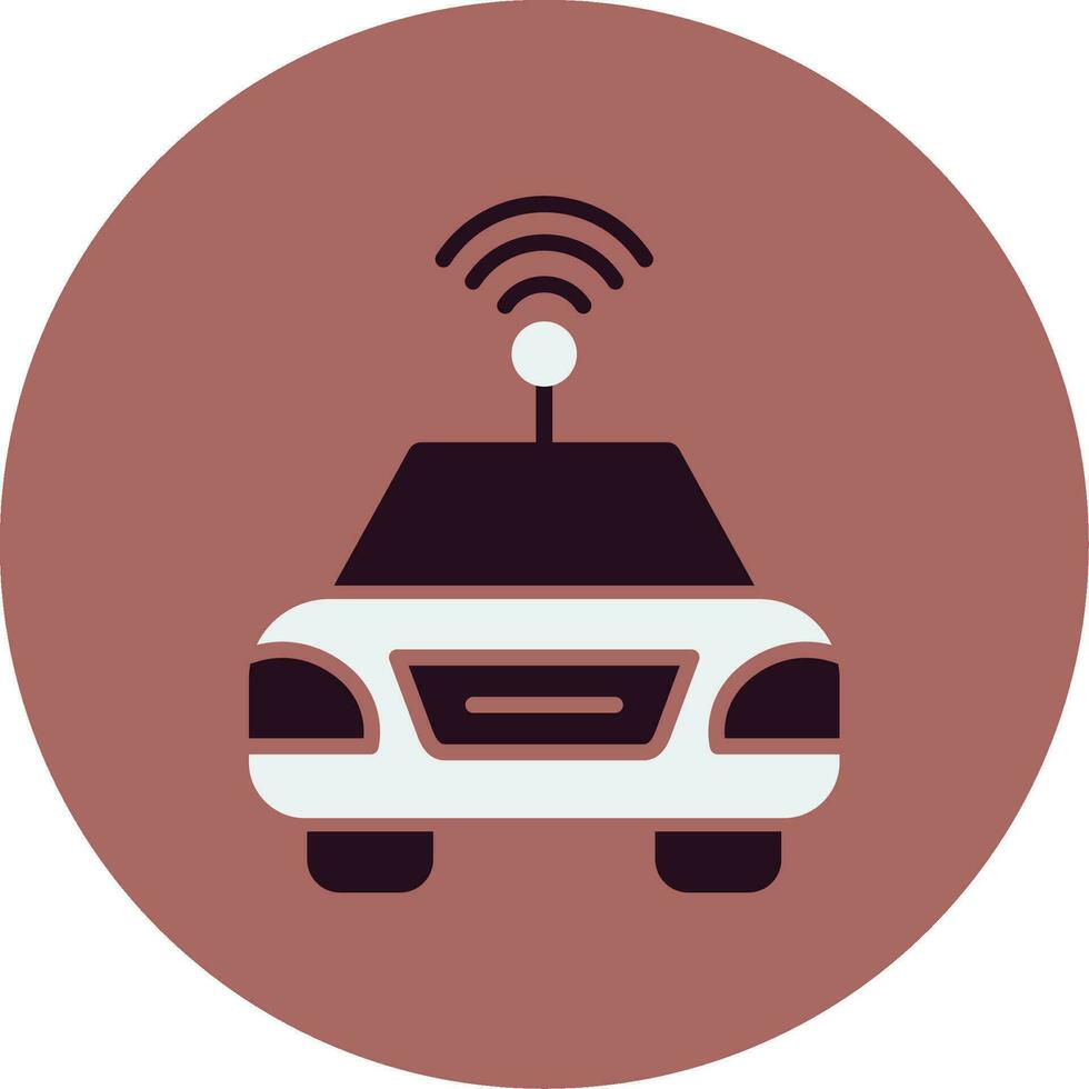 icône de vecteur de voiture autonome