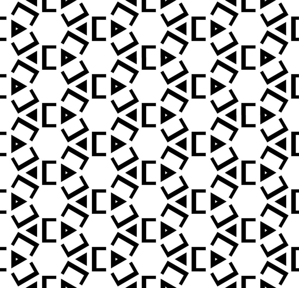 motif abstrait sans couture noir et blanc. arrière-plan et toile de fond. conception ornementale en niveaux de gris. ornements en mosaïque. illustration graphique vectorielle. vecteur