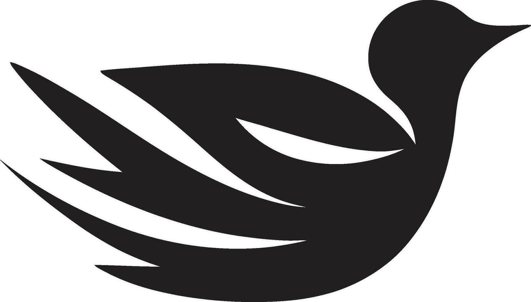 gracieux demeure noir oiseau nid logo talent artistique le nidification instinct une noir vecteur icône