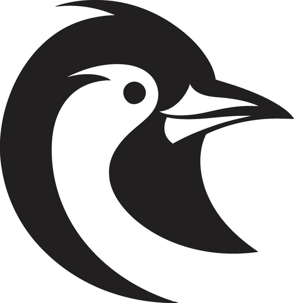 le noble les dandineurs beauté une symbole dans noir vecteur élégant plumage manchot symbole dans monochrome majesté