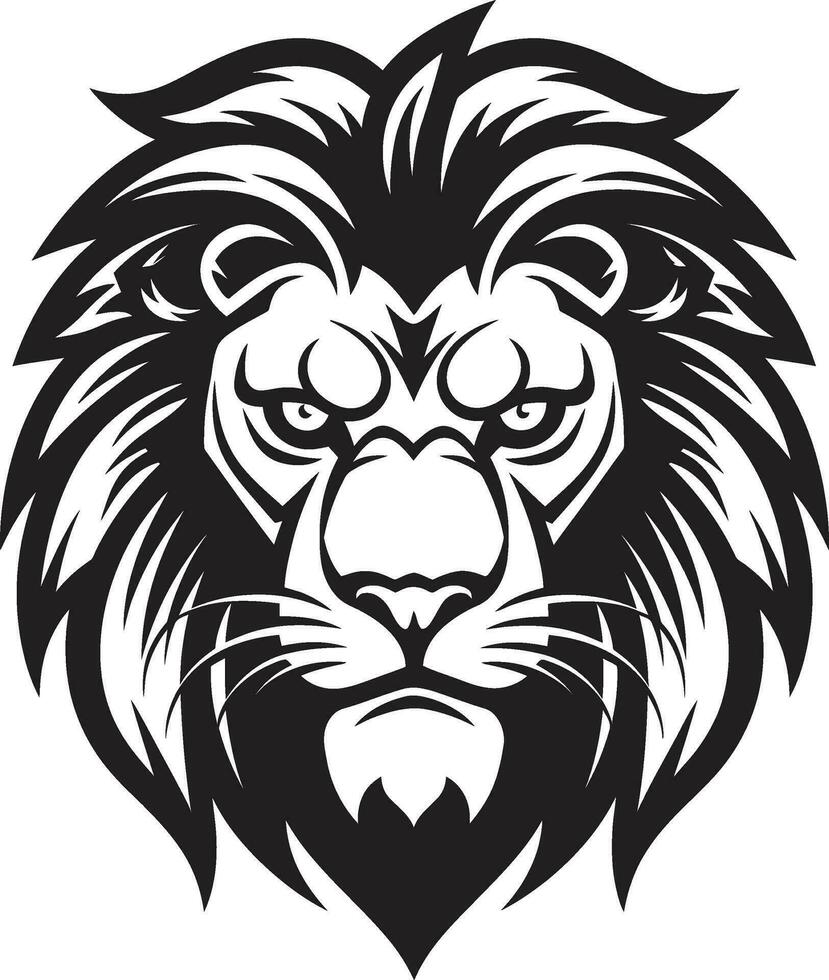 lisse Puissance Lion icône emblème chasse pour excellence noir Lion vecteur logo