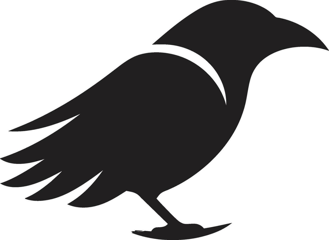 minimaliste oiseau vecteur icône élégant corbeau silhouette marque