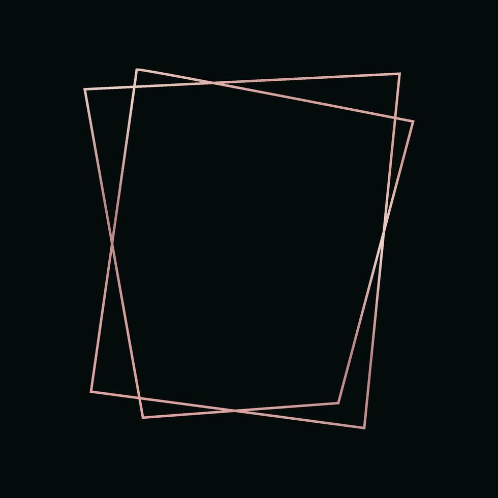 Rose or géométrique polygonal Cadre vecteur