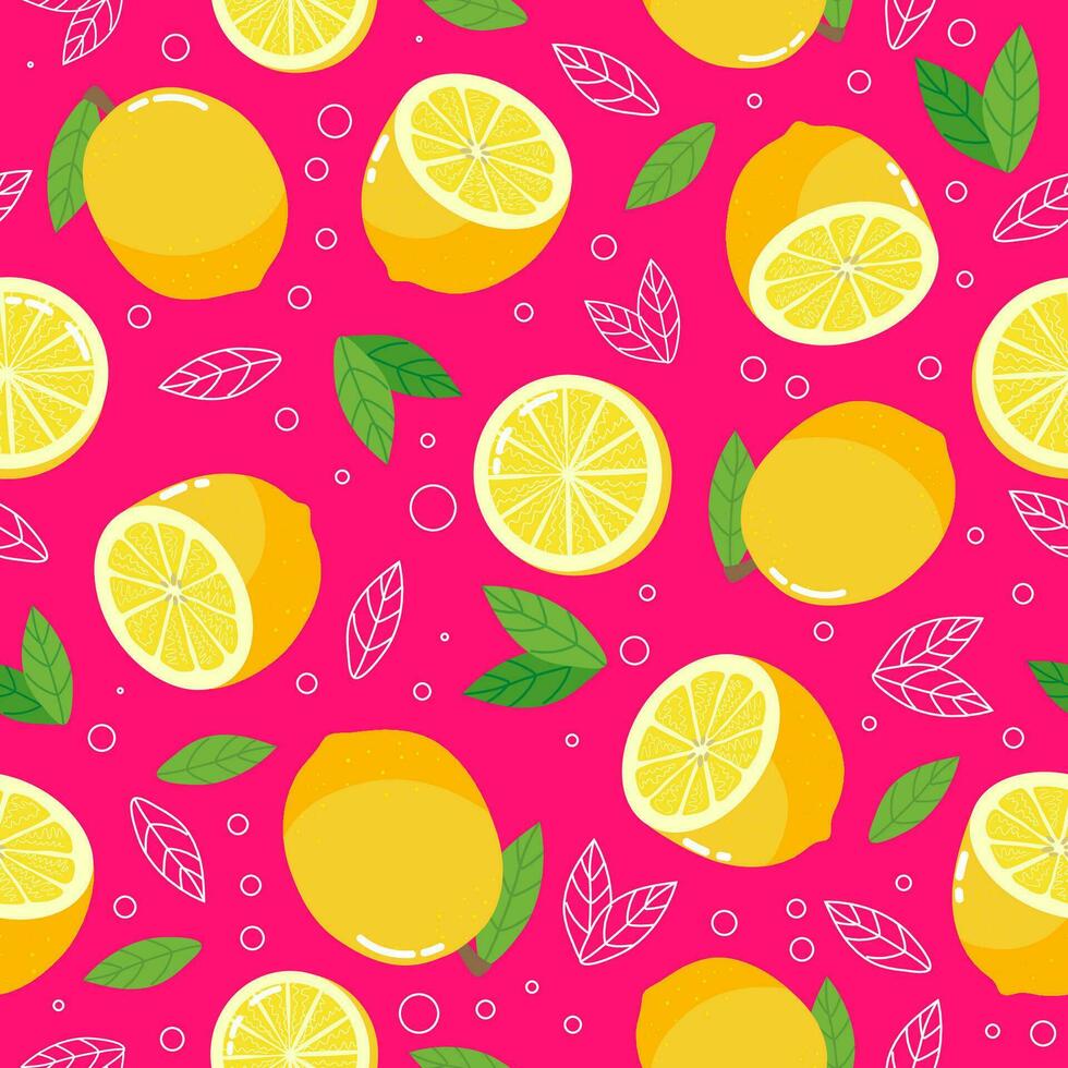 coloré été sans couture modèle avec citrons. vecteur illustration