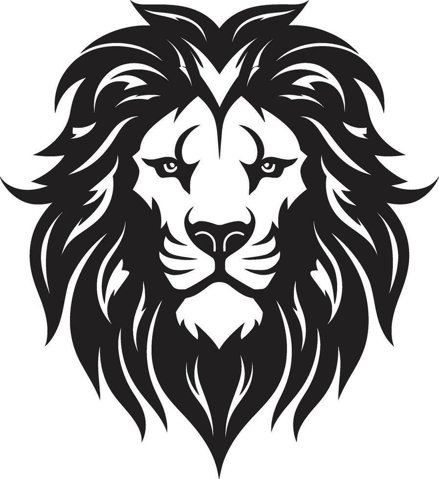 sauvage beauté Lion logo conception royal rugir noir vecteur Lion icône excellence