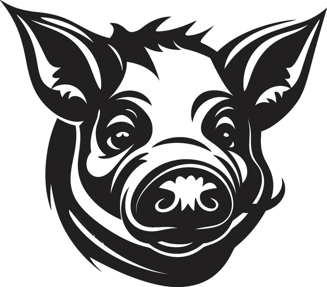 audacieux noir porc symbole moderne porc silhouette vecteur