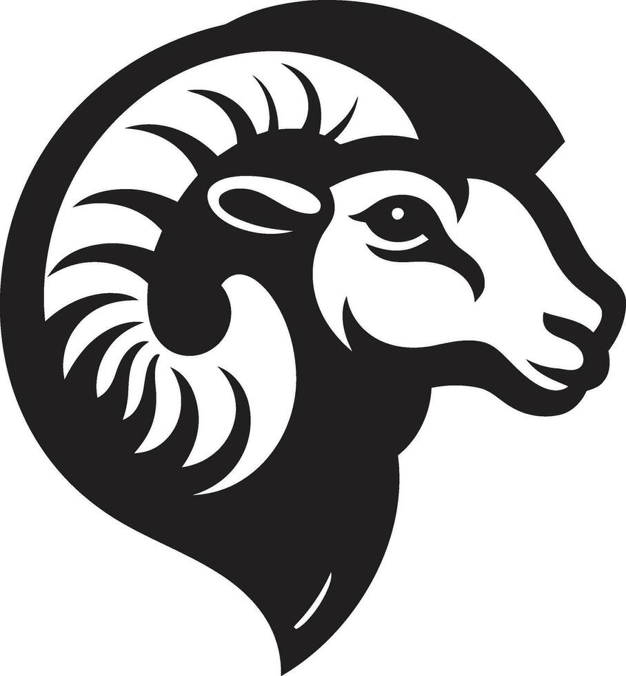 lisse mouton logo laineux merveille dans vecteur majestueux noir mouton minuit majesté