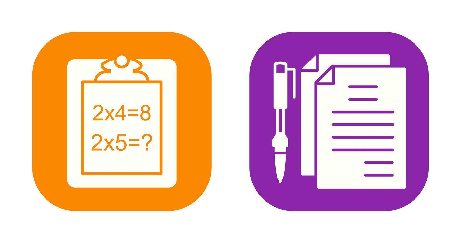 résolution question et document et stylo icône vecteur