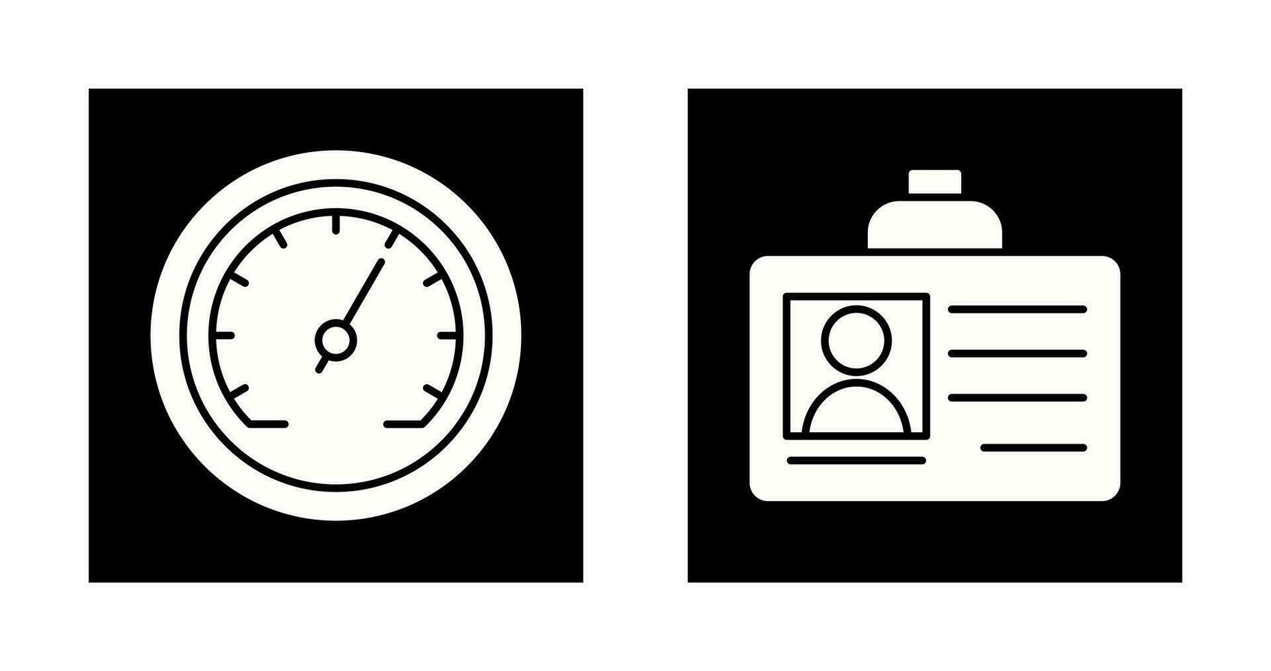 id carte et compteur de vitesse icône vecteur