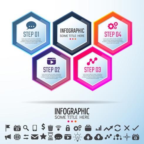 Modèle de conception d&#39;infographie vecteur