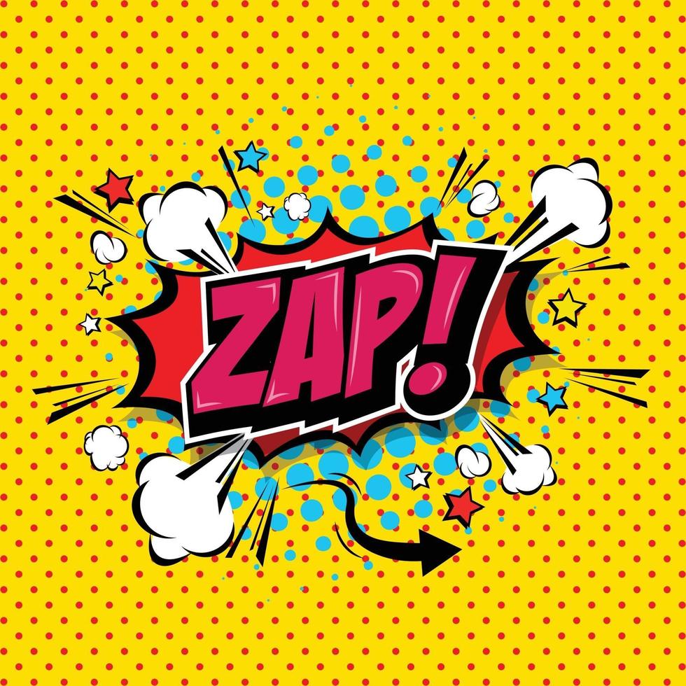 zap bande dessinée bulle dessin animé art et fichier vectoriel d'illustration.