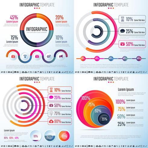 Modèle de conception d&#39;infographie vecteur