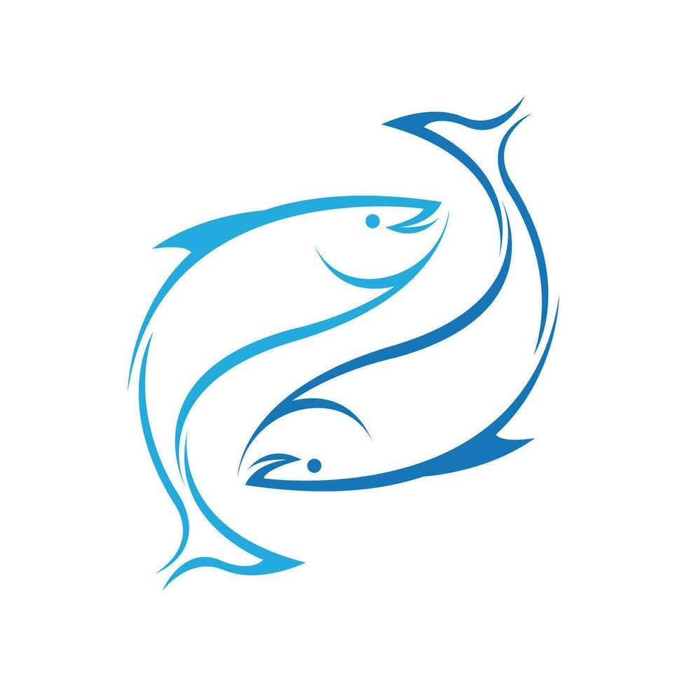 modèle de logo de poisson vecteur