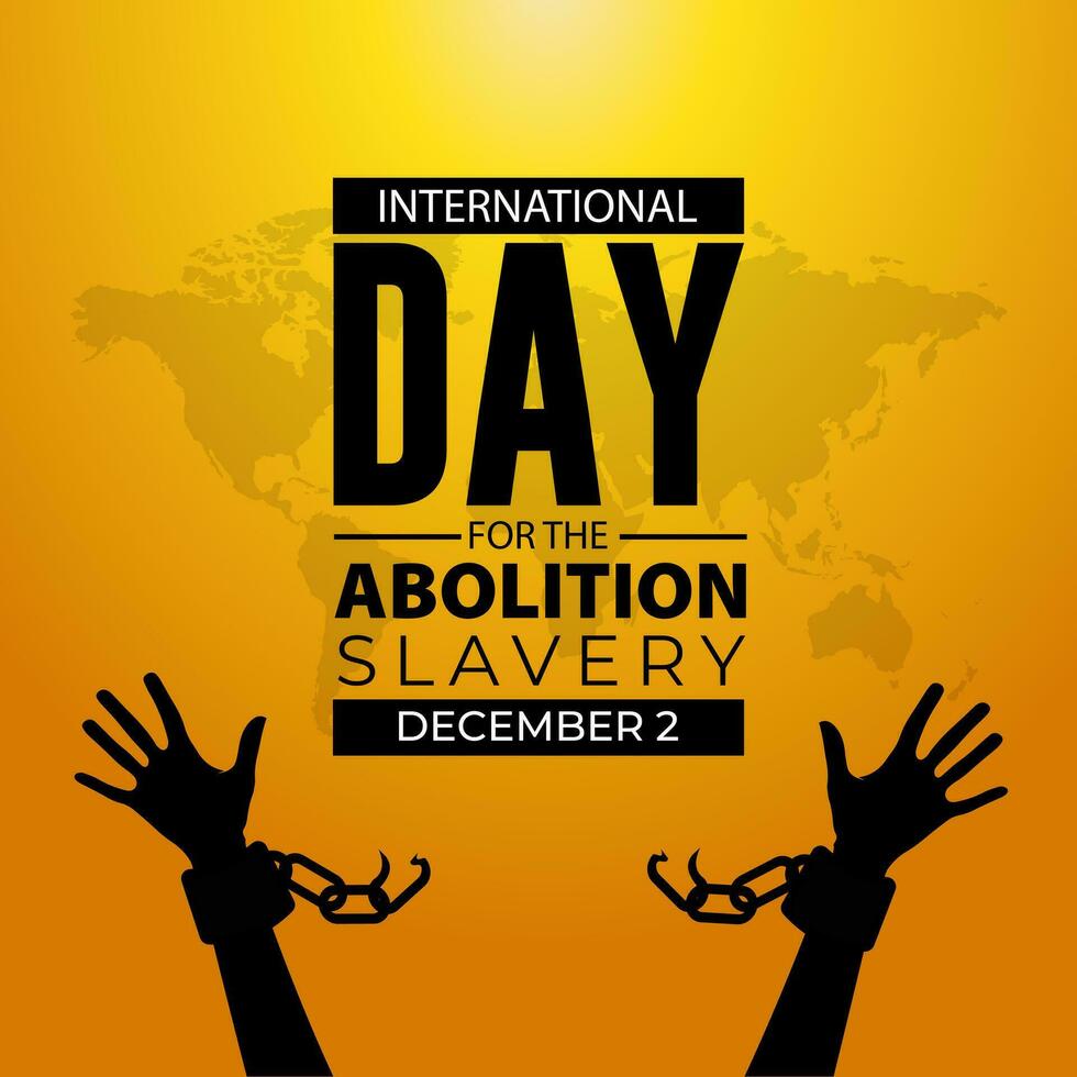 international journée pour le abolition esclavage décembre 02 Contexte vecteur illustration