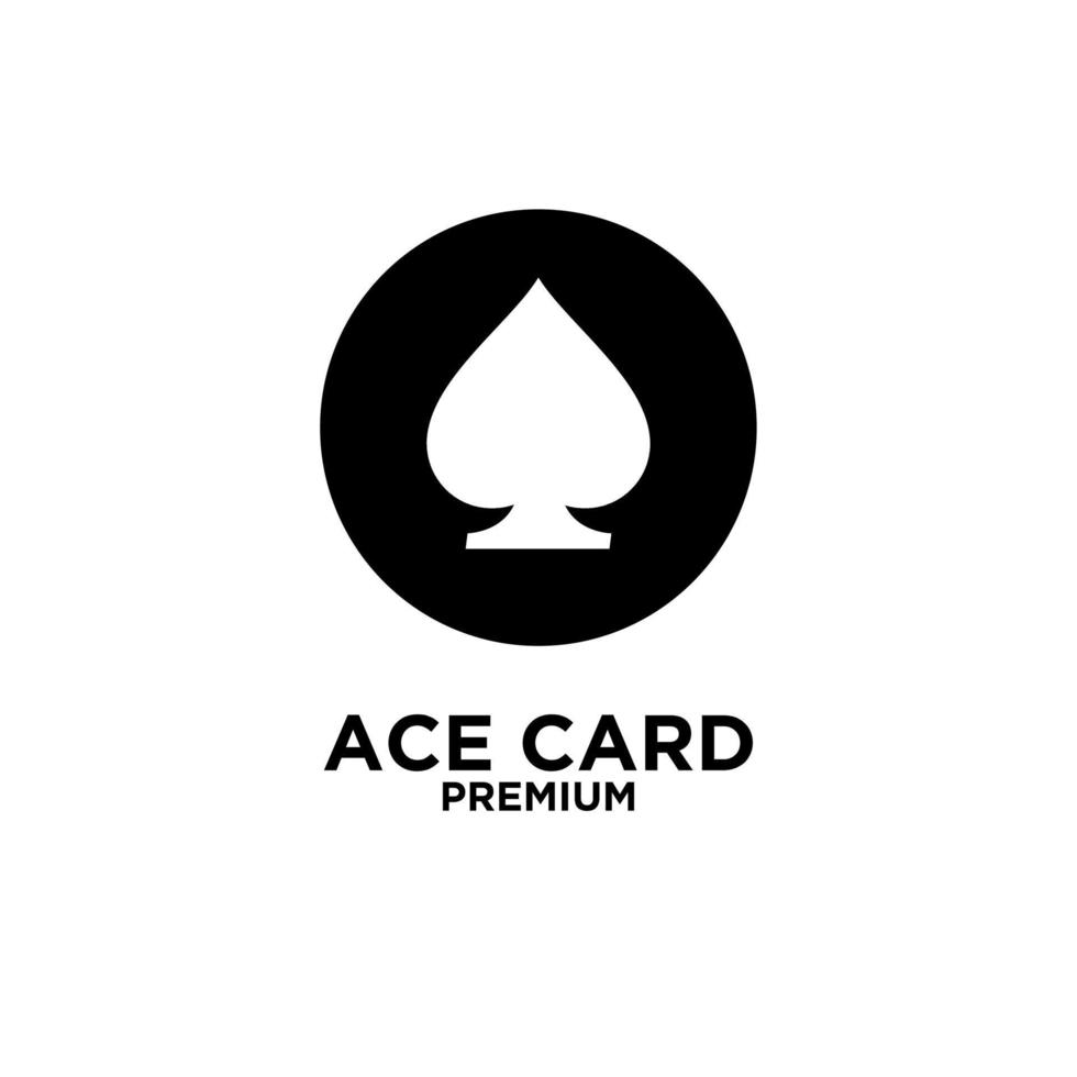 création de logo vectoriel noir carte ace premium
