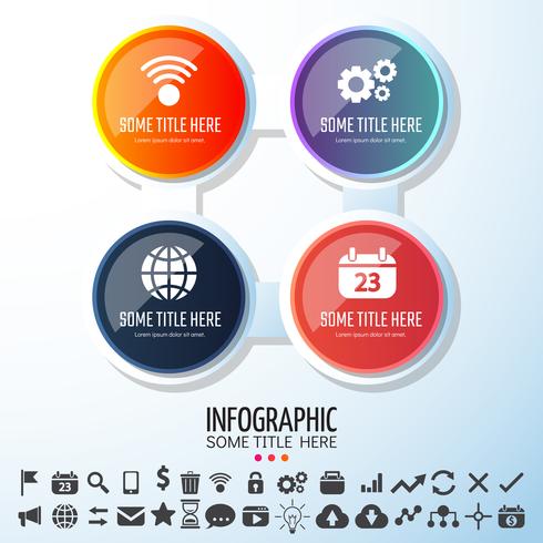 Modèle de conception d&#39;infographie vecteur