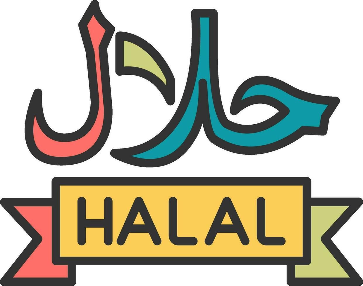 icône de vecteur halal