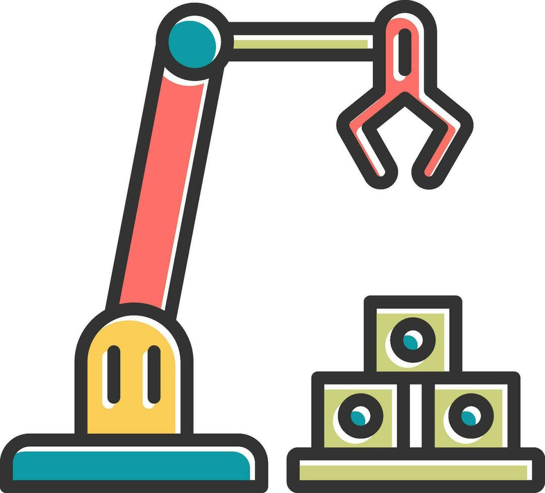 icône de vecteur de bras robotique