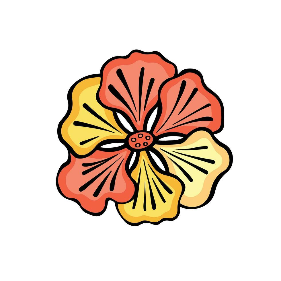 symbole fleur, coquelicot, vecteur illustration