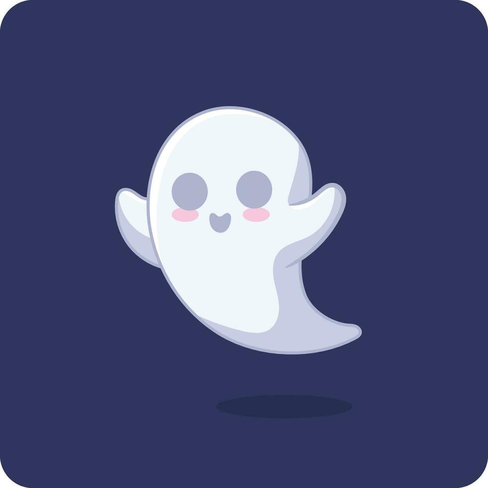 Halloween fantôme, plat effrayant fantomatique monstres, mignonne fantôme icône, mignonne dessin animé effrayant personnage, Halloween décoration. vecteur