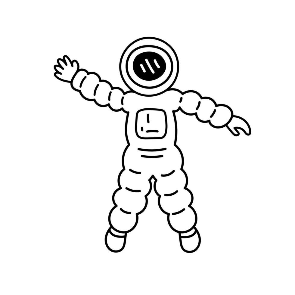 astronaute griffonnage illustration vecteur