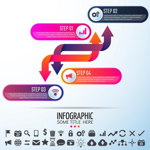 Modèle de conception d&#39;infographie vecteur