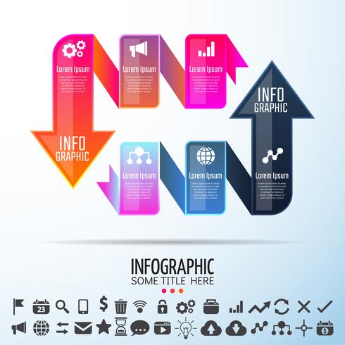Modèle de conception d&#39;infographie vecteur
