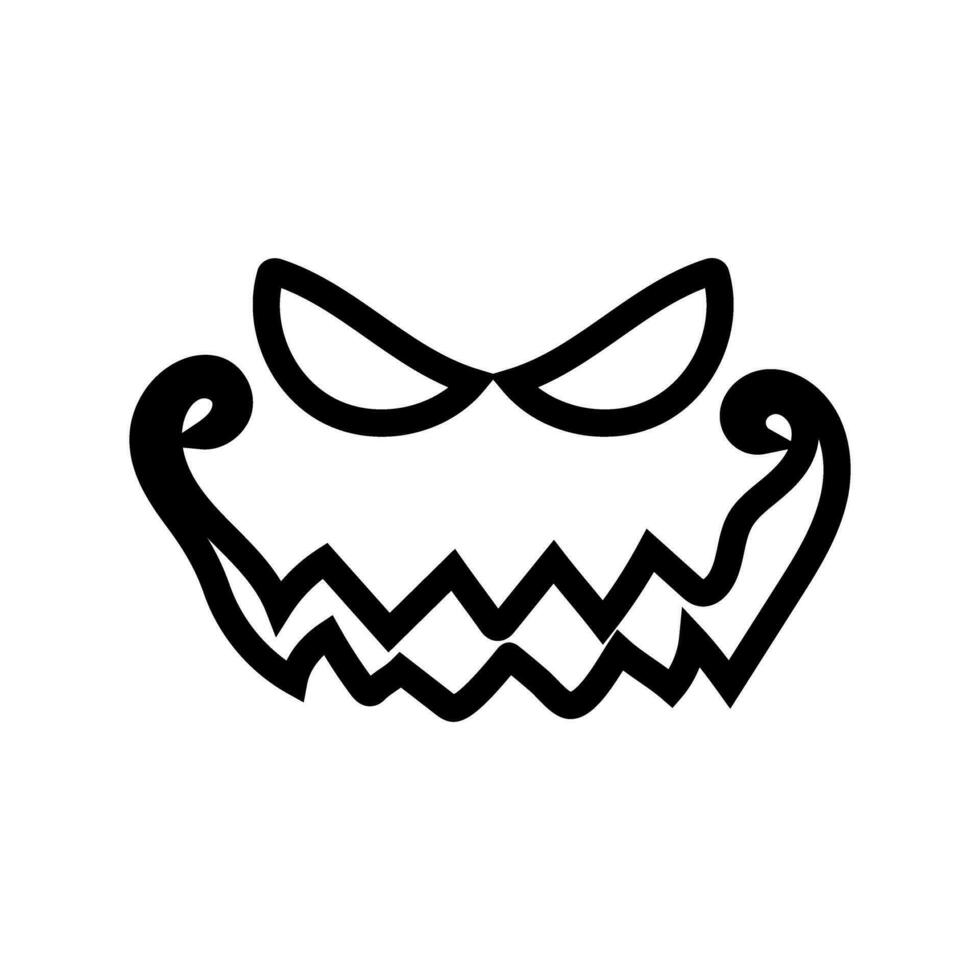 Halloween visage icône vecteur. effrayant visage illustration signe. citrouille visage symbole ou logo. vecteur