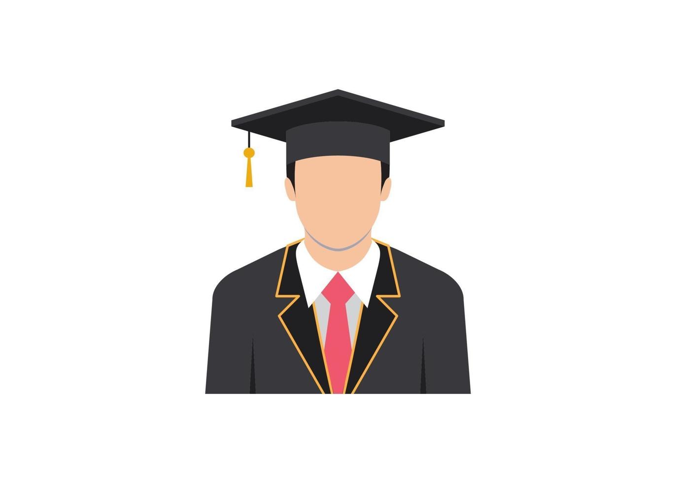 modèle de conception d'illustration d'icône d'homme de remise des diplômes vecteur