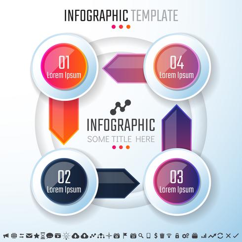 Modèle de conception d&#39;infographie vecteur