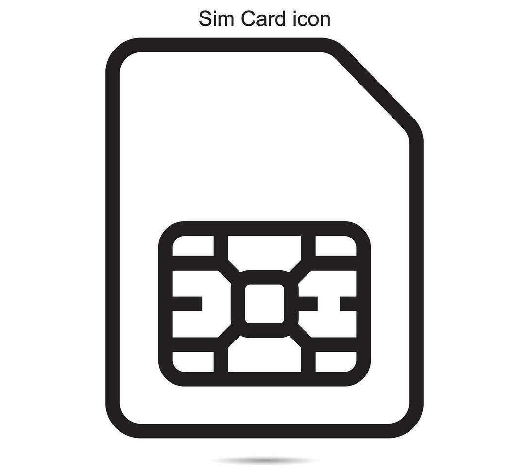 sim carte icône, vecteur illustration