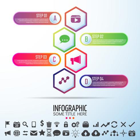 Modèle de conception d&#39;infographie vecteur