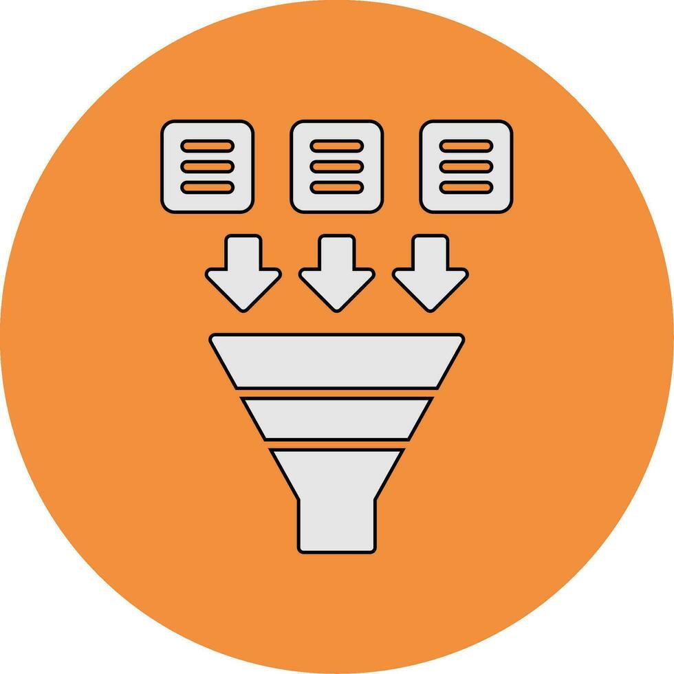 icône de vecteur d'entonnoir