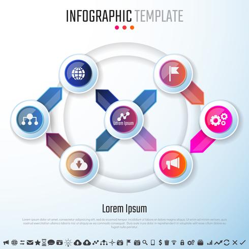 Modèle de conception d&#39;infographie vecteur