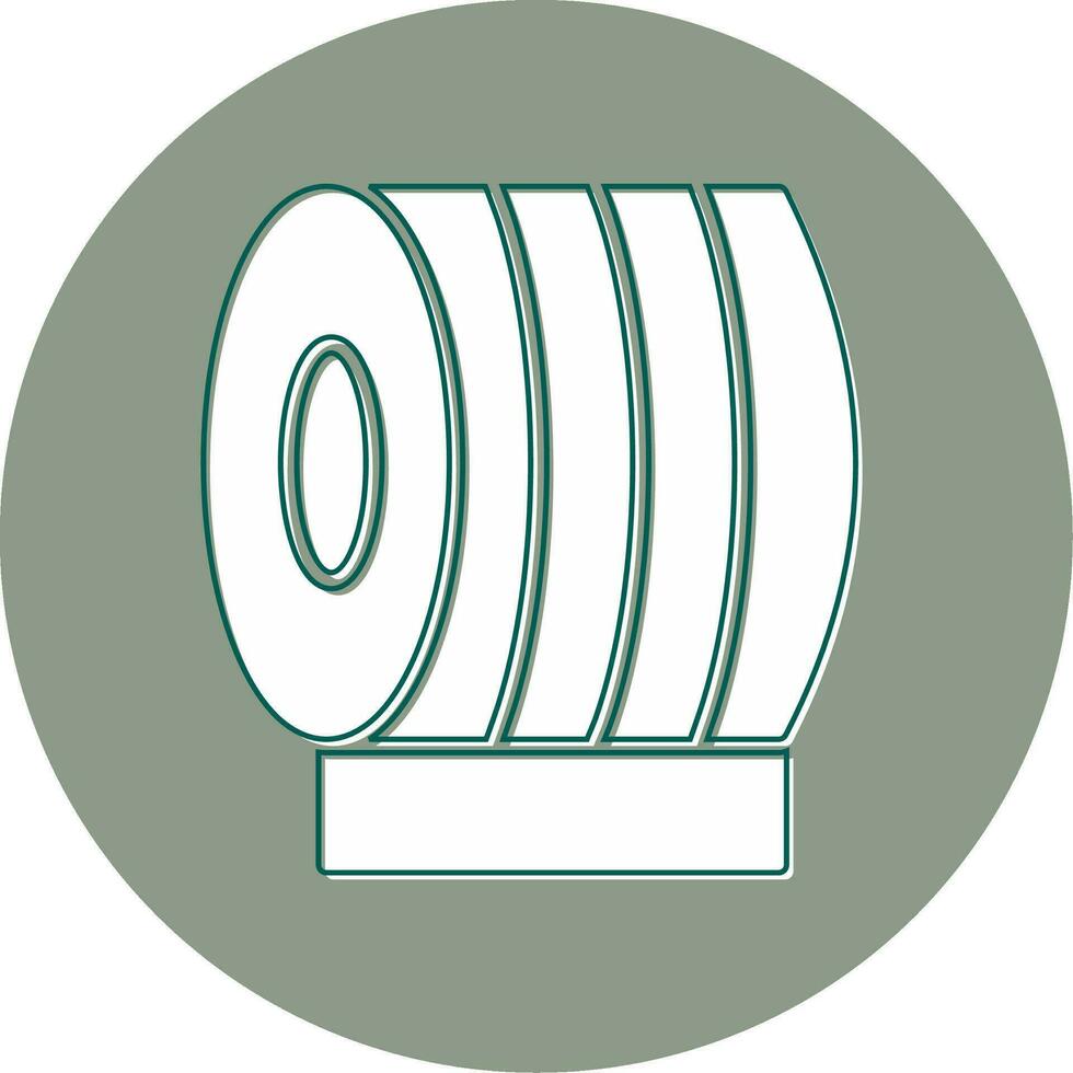 icône de vecteur de rouleau de tissu
