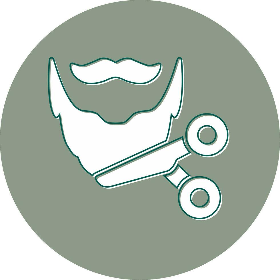 icône de vecteur de coupe de barbe