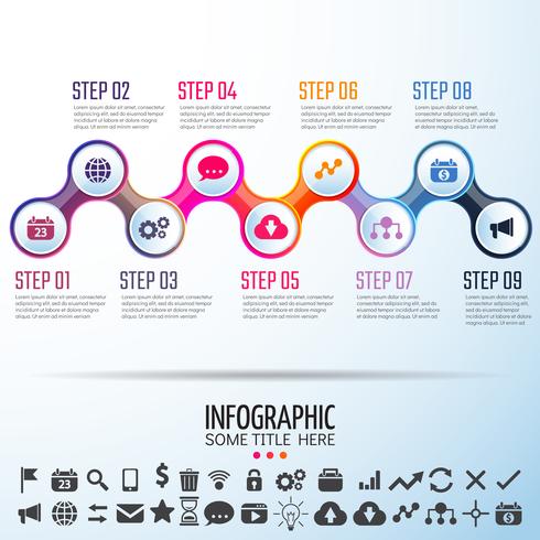 Modèle de conception d&#39;infographie vecteur