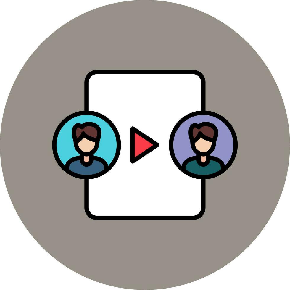 vidéo partage vecteur icône
