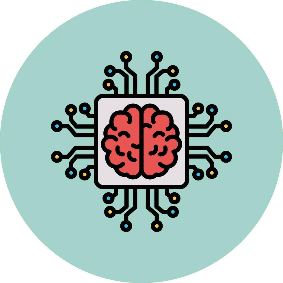 icône de vecteur d'intelligence artificielle