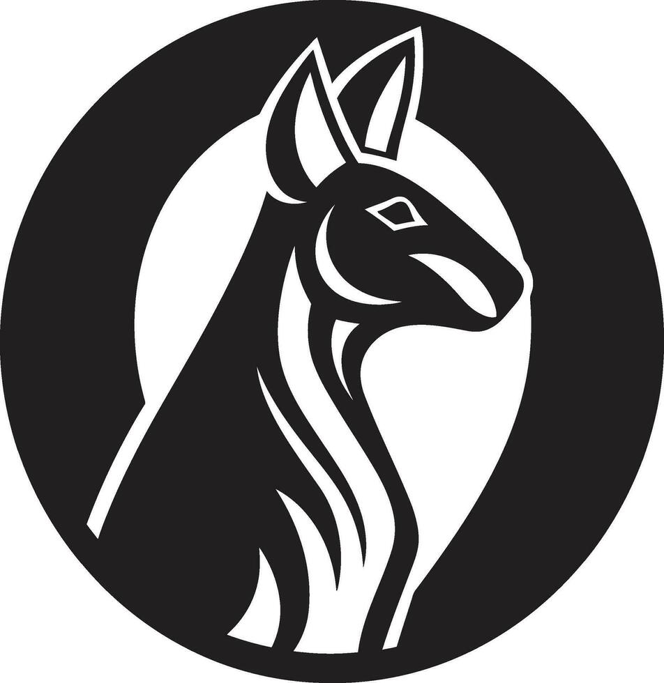 kangourou saut emblème kangourou rencontre logo vecteur