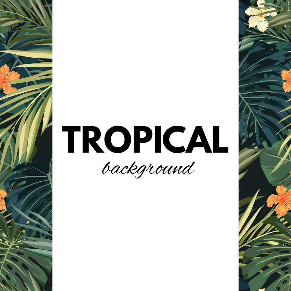 tropical été fête prospectus modèle vecteur